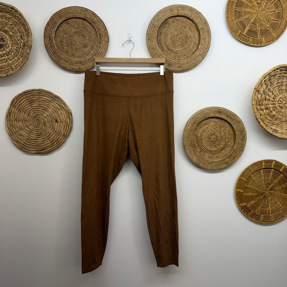 Soft Surroundings Brown Faux Suede Leggings Pants Large